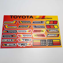 Toyota Heritage Rétro Vintage Style Ancien Autocollant Pack Décalcomanies Graphiques
 2