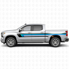 Bandeaux vinyle rétro supérieurs pour ligne de ceinture de porte et côté de caisse pour Chevrolet Silverado 1500 T1XX 2019-2026_2