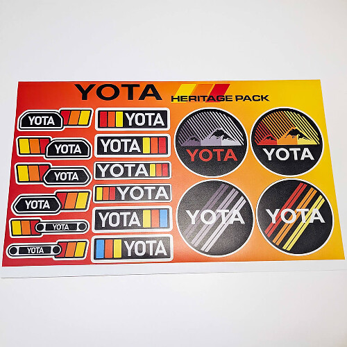 Yota Heritage Lot d'autocollants rétro vintage de style ancien pour Toyota
