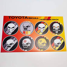 Crâne héritage rétro Vintage Style ancien autocollant Pack décalcomanies graphiques pour Toyota TRD
 2