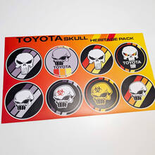 Crâne héritage rétro Vintage Style ancien autocollant Pack décalcomanies graphiques pour Toyota TRD
 3
