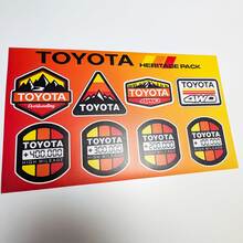 Toyota High Mileage Heritage Rétro vintage Style ancien Pack d’autocollants graphiques
 2