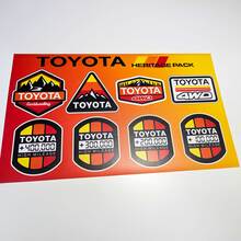 Toyota High Mileage Heritage Rétro vintage Style ancien Pack d’autocollants graphiques
 3