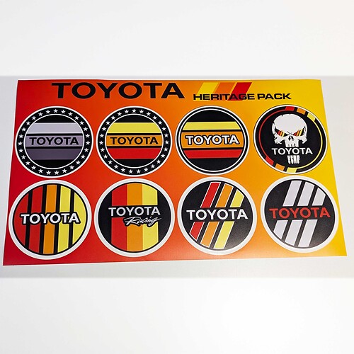 Toyota Heritage Rétro Vintage Style Ancien Autocollant Pack Décalcomanies Graphiques 2
