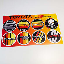 Toyota Heritage Rétro Vintage Style Ancien Autocollant Pack Décalcomanies Graphiques 2
 2