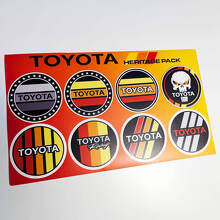 Toyota Héritage Rétro Vintage Ancien Style Autocollants Ronds Pack Décalques Graphiques 3