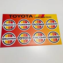Toyota Models Heritage Rétro Vintage Style Ancien Autocollant Pack Décalcomanies Graphiques
 2