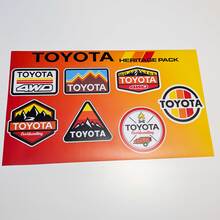 Toyota Mountains Heritage Rétro vintage Old Style Autocollant Pack Décalcomanies Graphiques
 2