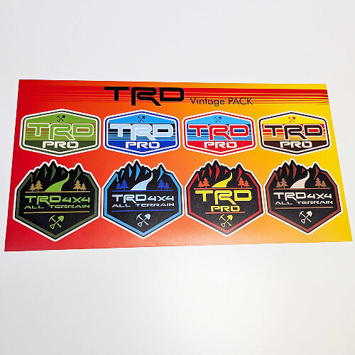 TRD Heritage Rétro Vintage Style Ancien Autocollant Pack Décalcomanies Graphiques
