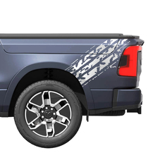 Bandes latérales de lit Autocollants en vinyle Graphiques Dodge RAM 1500 REV
 2