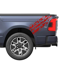 Bandes latérales de lit Autocollants en vinyle Graphiques Dodge RAM 1500 REV
 3