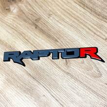 Badge 3D Raptor Red R, emblème de garde-boue et de hayon
 2
