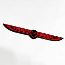 Badge 3D Trackhawk - Emblème d’aile personnalisé pour Jeep Trackhawk Jaune vs Gris
 3