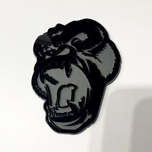 Insigne 3D personnalisé emblème de insignes de calandre avant de hayon de garde-boue de gorille en colère
