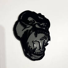 Insigne 3D personnalisé emblème de insignes de calandre avant de hayon de garde-boue de gorille en colère
 2