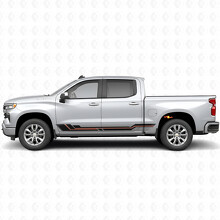 Bandes vinyle parallèles pour portières et bas de caisse Chevrolet Silverado 1500 T1XX 2019-2026_2