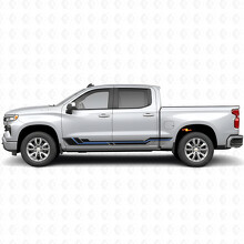 Bandes vinyle parallèles pour portières et bas de caisse Chevrolet Silverado 1500 T1XX 2019-2026_3