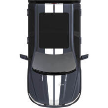 Capot et toit double bandes centrales pour Dodge RAM 1500 REV autocollants en vinyle autocollants graphiques
 2