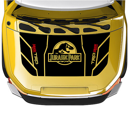 Autocollant Vinyle Capot Édition TRD Jurassic Park pour Toyota FJ Cruiser