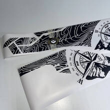 2x Topographic Map Edition Side Vinyl Stickers Stickers Ajustement à Hyundai Santa Cruz 2
 2