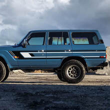 Autocollants en vinyle à rayures rétro pour portes latérales, autocollants pour Toyota Land Cruiser 1988
 2
