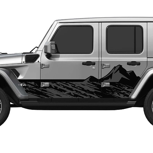 Kit de décalcomanies en vinyle portes latérales Camo Mountains pour Jeep Wrangler