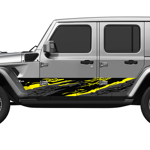 Camo Splash Wrap côté portes latérales en vinyle autocollant ajuster Jeep Wrangler
