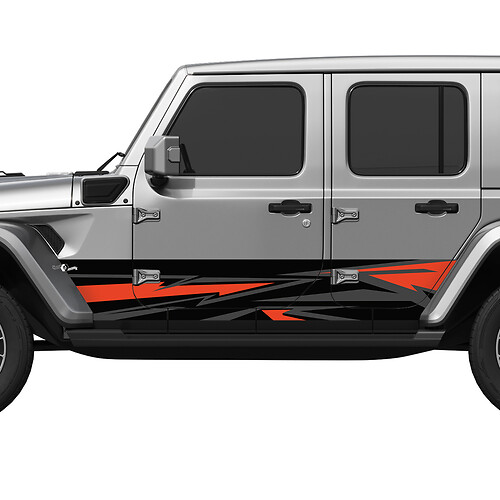 Camo Splash Wrap côté portes côté vinyle autocollant ajuster Jeep Wrangler 4
