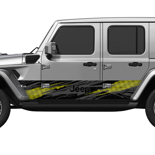 Camo Splash Wrap côté portes latérales en vinyle autocollant ajuster Jeep Wrangler 5

