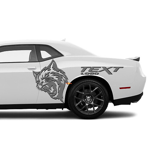 Kit de décalcomanies vinyle personnalisées Wildcat pour côté de Dodge Challenger Charger