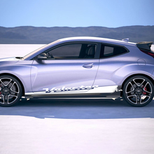 2x portes de basculement côté rocker rayures en vinyle autocollants de décalage ajustement à Hyundai Veloster
 3