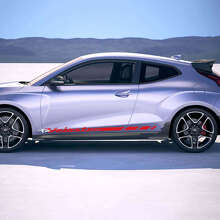 Kit d’autocollants vinyle à bandes latérales à damier pour Hyundai Veloster_3