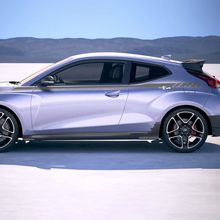 Hautes de course côté porte supérieure Autocollants en vinyle Ajustement à Hyundai Veloster
 2