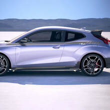 Hautes de course côté porte supérieure Autocollants en vinyle Ajustement à Hyundai Veloster
 2