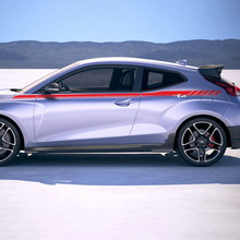 Hautes de course côté porte supérieure Autocollants en vinyle Ajustement à Hyundai Veloster
 3