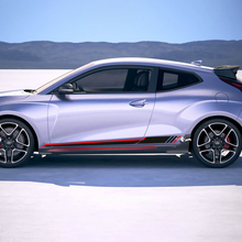 Rayures de course latérale autocollants en vinyle ajustement à Hyundai Veloster
 3