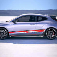 Autocollants Vinyle Bandes de Course Latérales Décalque Pour Hyundai Veloster 2 3