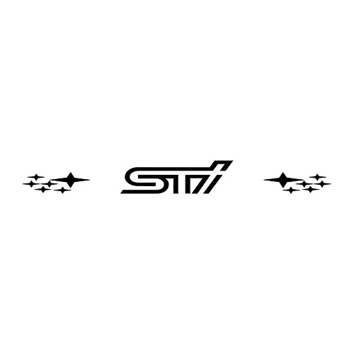 Banner de pare-brise en vinyle autocollant autocollante rallye graphique ajuste Suba Sti
