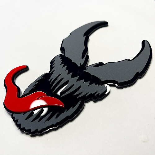 Badge 3D personnalisé style Venom pour aile, hayon ou calandre