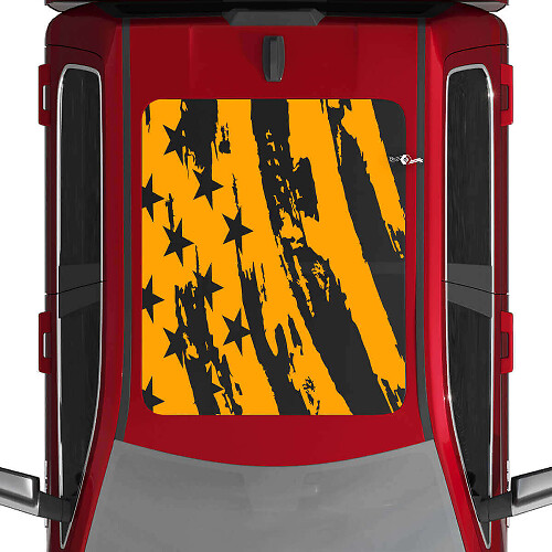 Autocollants Vinyle Autocollants Graphiques Drapeau Américain USA Effet Vieilli pour Toit Dodge RAM 1500 TUNGSTEN