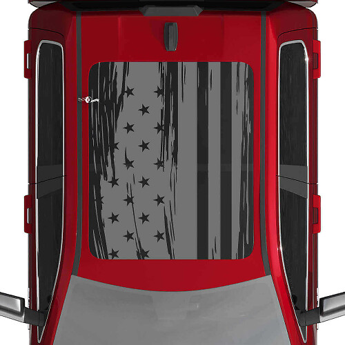 Autocollant en vinyle de toit avec drapeau américain usé pour Dodge RAM 1500 Tungstène