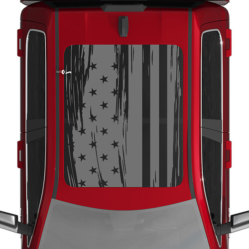 USA American Flag Vinyl Vinyl Decals Stickers Graphiques pour Dodge Ram 1500 Tungsten Panoramic Houvoire 2
