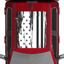 Autocollants en vinyle pour toit usés avec drapeau américain USA 2 pour Dodge RAM 1500 TUNGSTEN 3