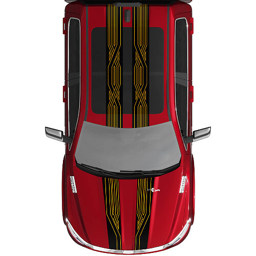 Doublées Stickers en vinyle Stickers Graphiques pour Dodge Ram 1500 Tungstten
