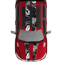 Doublées Topographic Map Topography Vinyl Decals Stickers Graphiques pour Dodge Ram 1500 Tungstten
 2