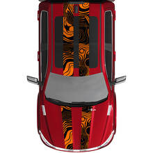 Doublées Topographic Map Topography Vinyl Decals Stickers Graphiques pour Dodge Ram 1500 Tungstten
 3