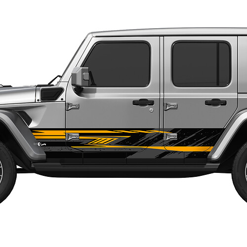 Camo Splash Wrap côté portes latérales en vinyle autocollant ajuster Jeep Wrangler 5
