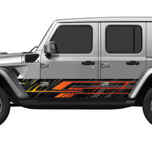Lignes de camouflage Splash Wrap Portes latérales en vinyle autocollant ajuster Jeep Wrangler 2
 3