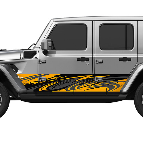 Camo Tribal Splash Wrap côté portes latérales en vinyle autocollant ajuster Jeep Wrangler
