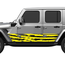 US Patriotique Flag en détresse Splash Wrap côté portes latérales en vinyle autocollant ajuster Jeep Wrangler 2
 2